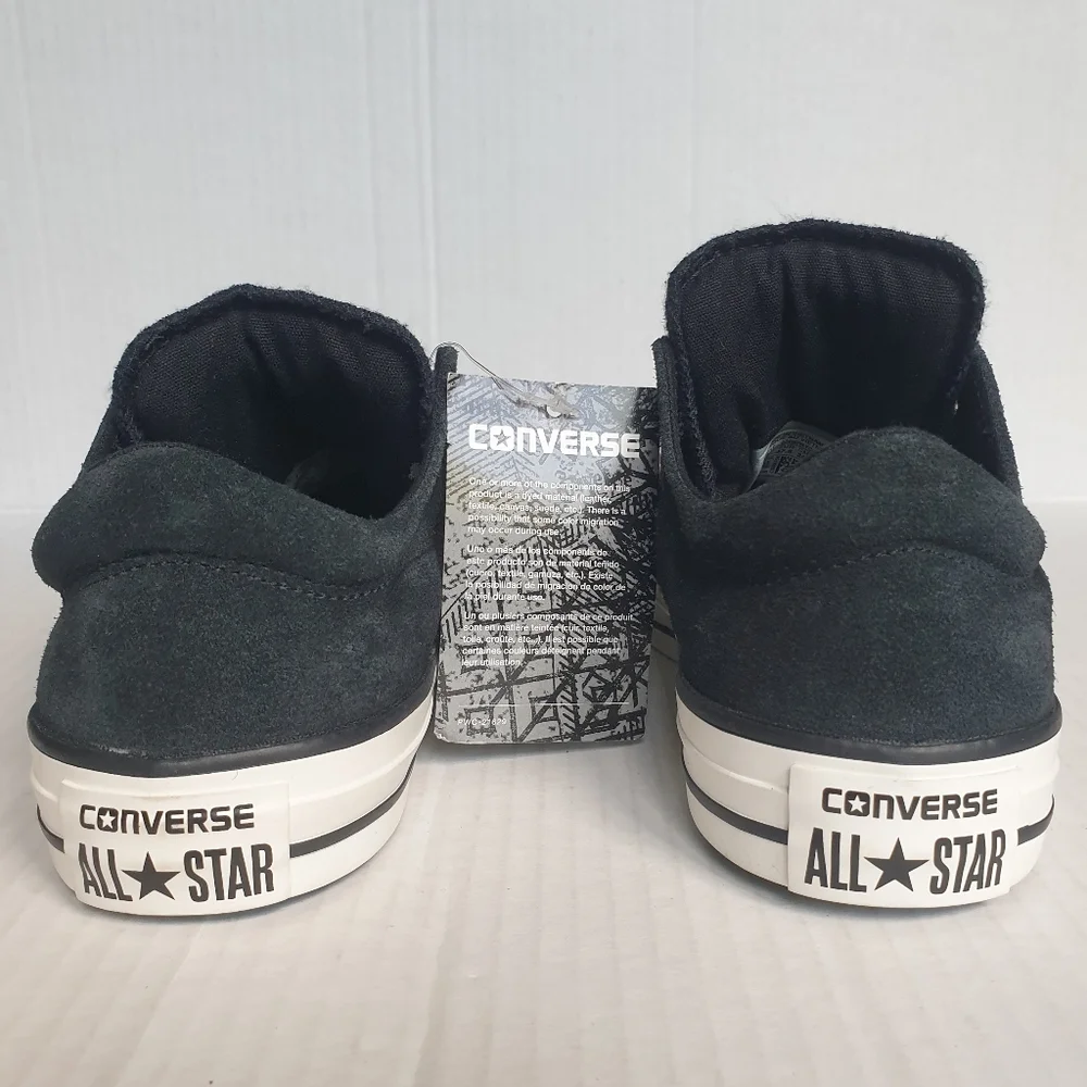 Converse Wm's Madison Low Top Sneakers w/ Black Suede & Chevron Burgundy Sz 7 - Picture 15 of 16